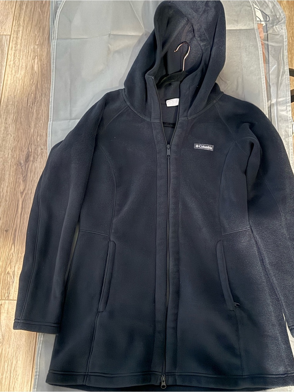 Columbia Girls' or women’s Navy Hooded Fleece Jacket